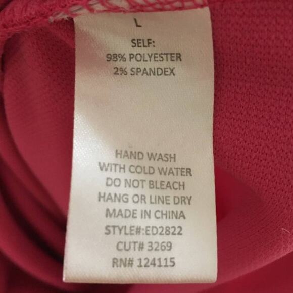 ELODIE Short Sleeve Ribbed Mini Sheath Dress in Barbie Pink SZ 6 - Picture 7 of 9